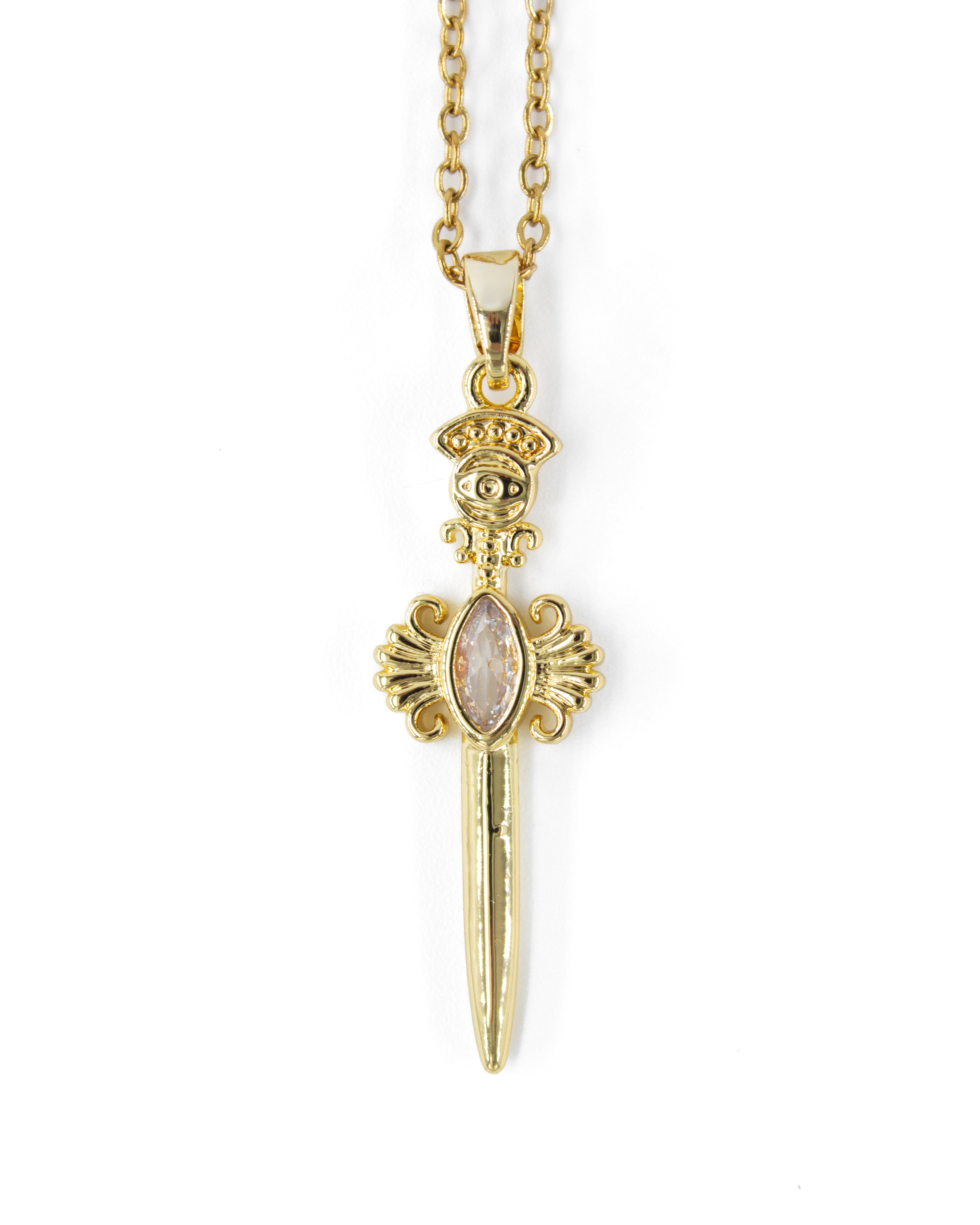 AZKARA TAŞLI ÇELİK KOLYE