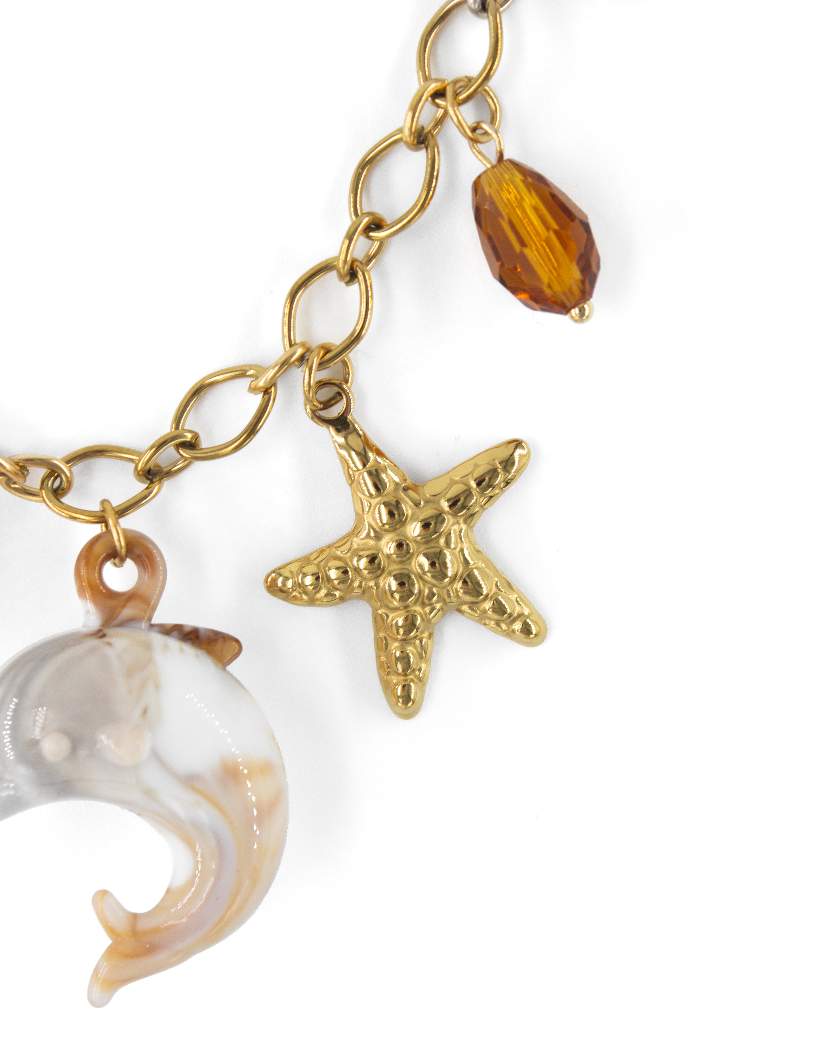 MISCEO CHARMLI ÇELİK KOLYE