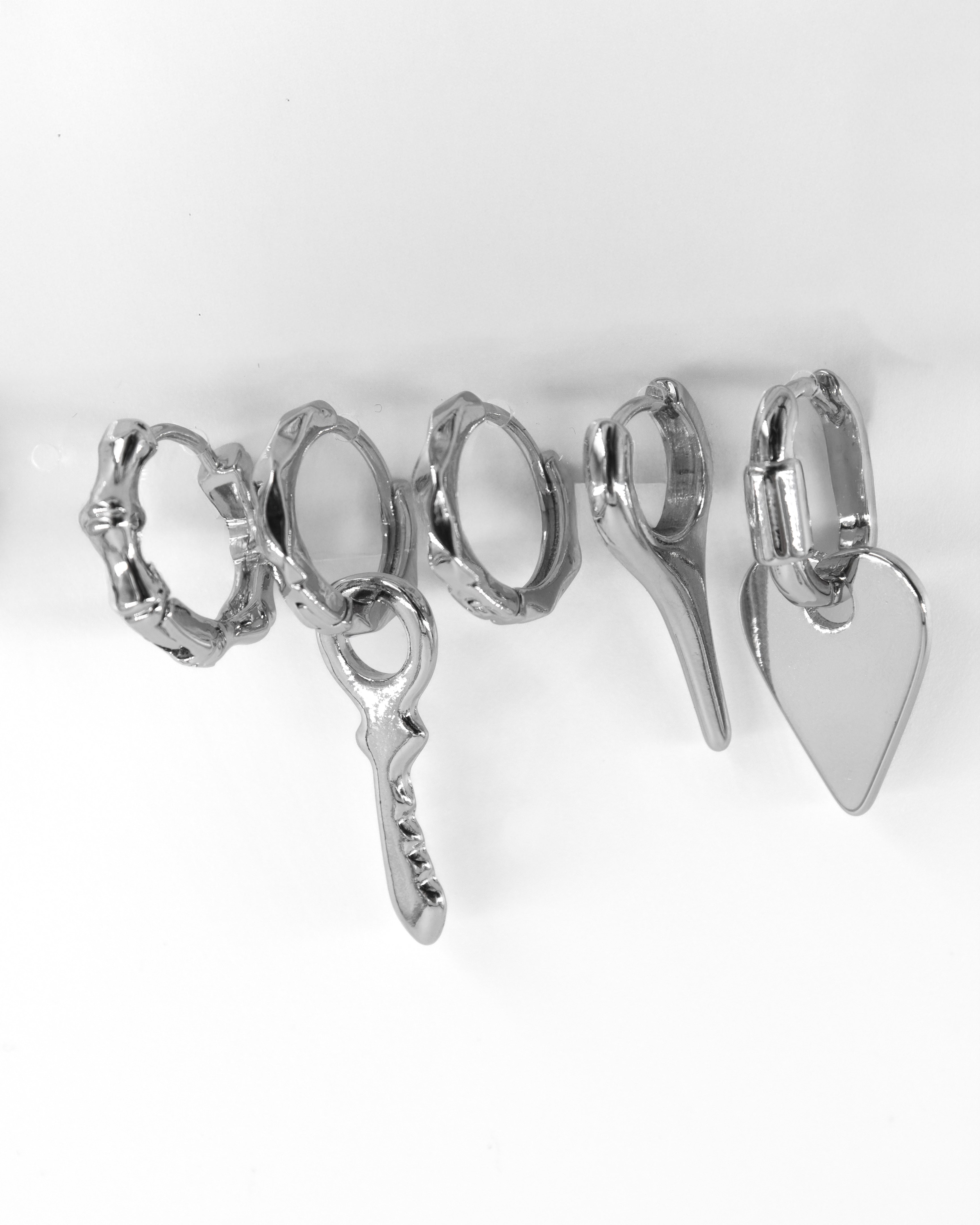 SERRATO 5'Lİ ÇELİK KÜPE SETİ