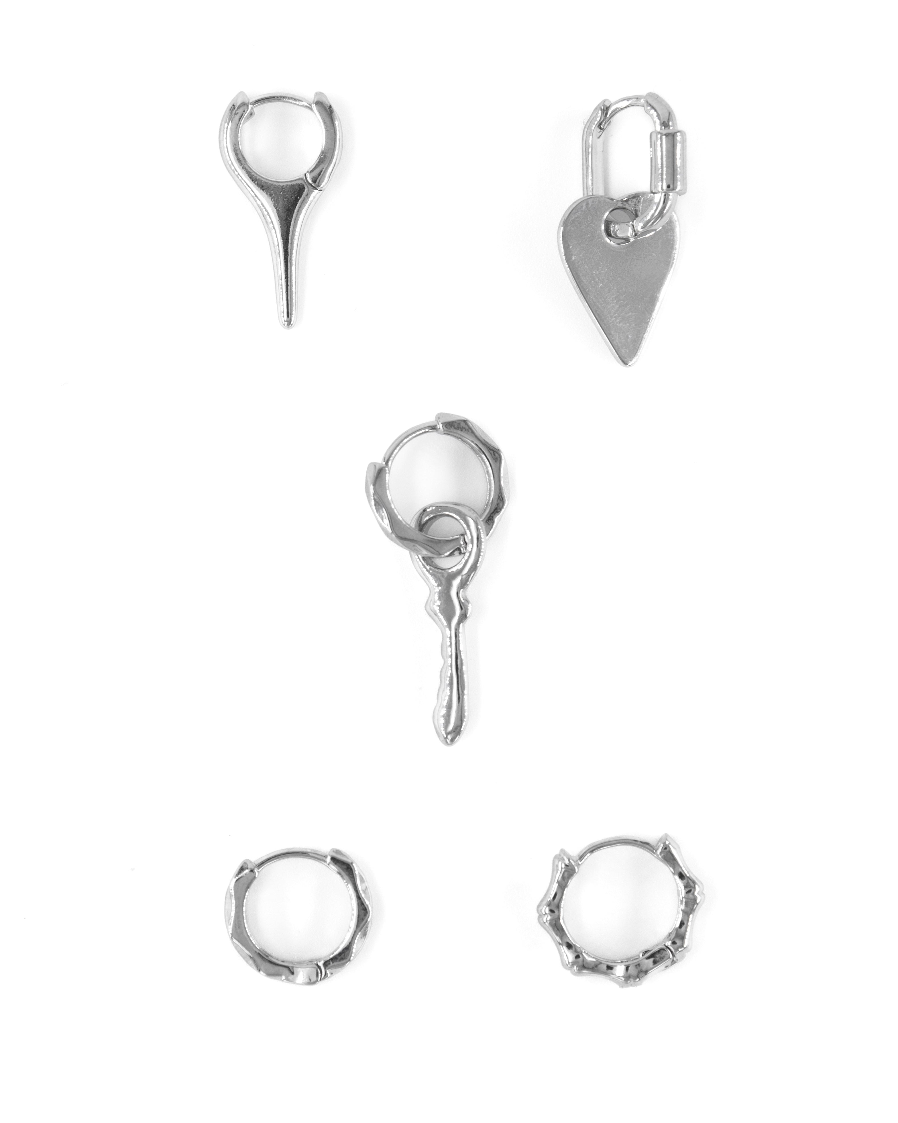 SERRATO 5'Lİ ÇELİK KÜPE SETİ