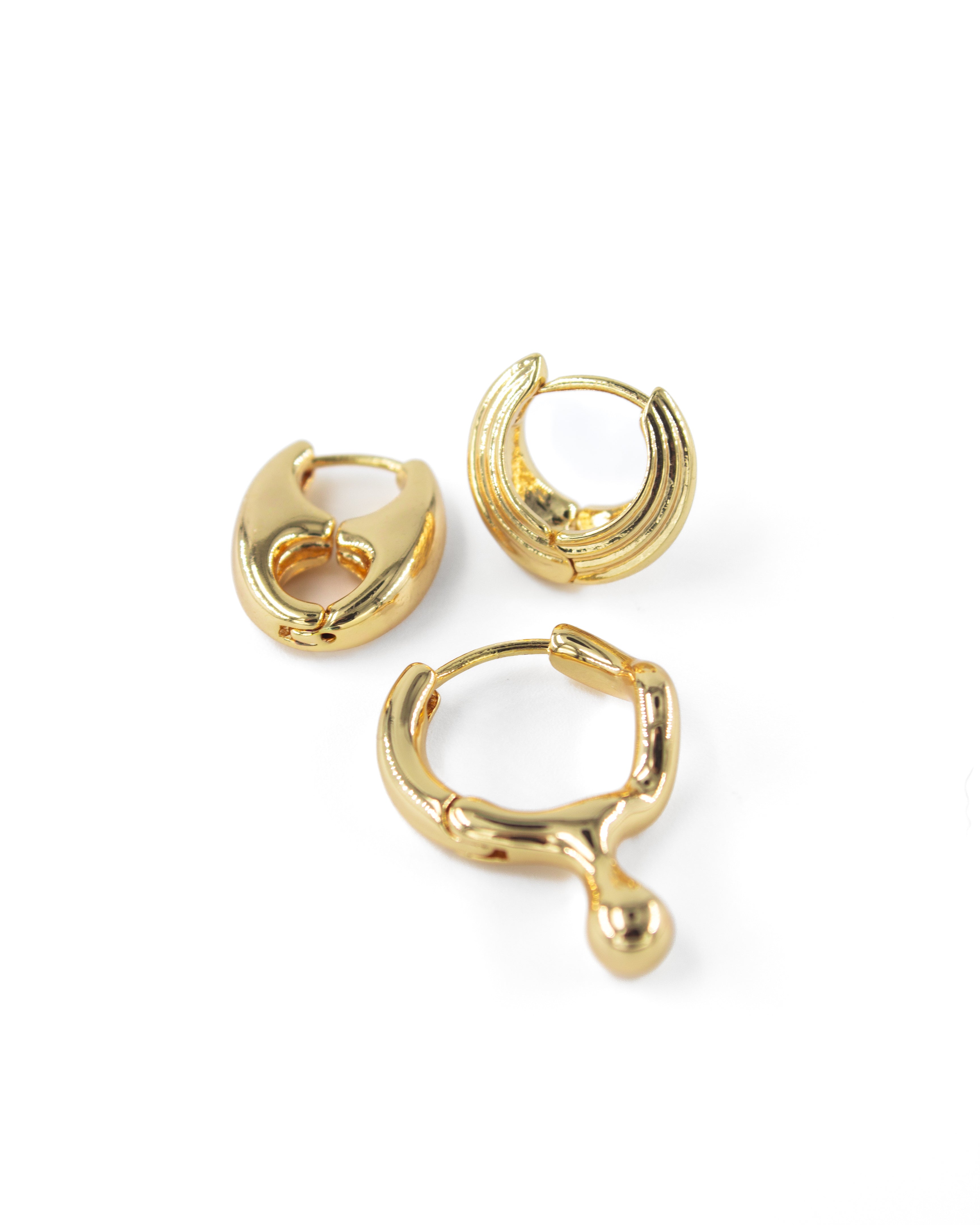 FLUITAS 3'LÜ ÇELİK KÜPE SETİ