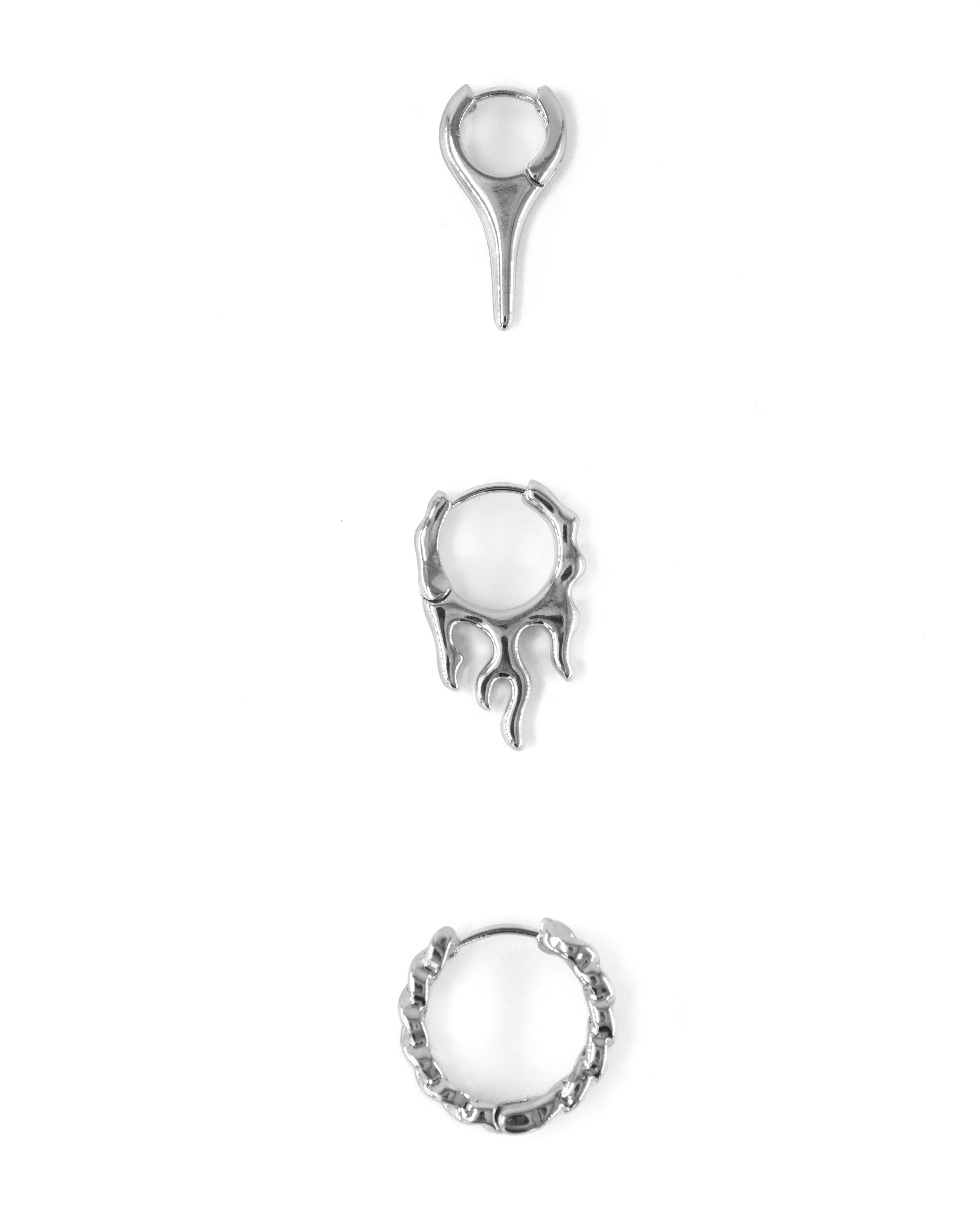 FLAMMA 3'LÜ ÇELİK KÜPE SETİ