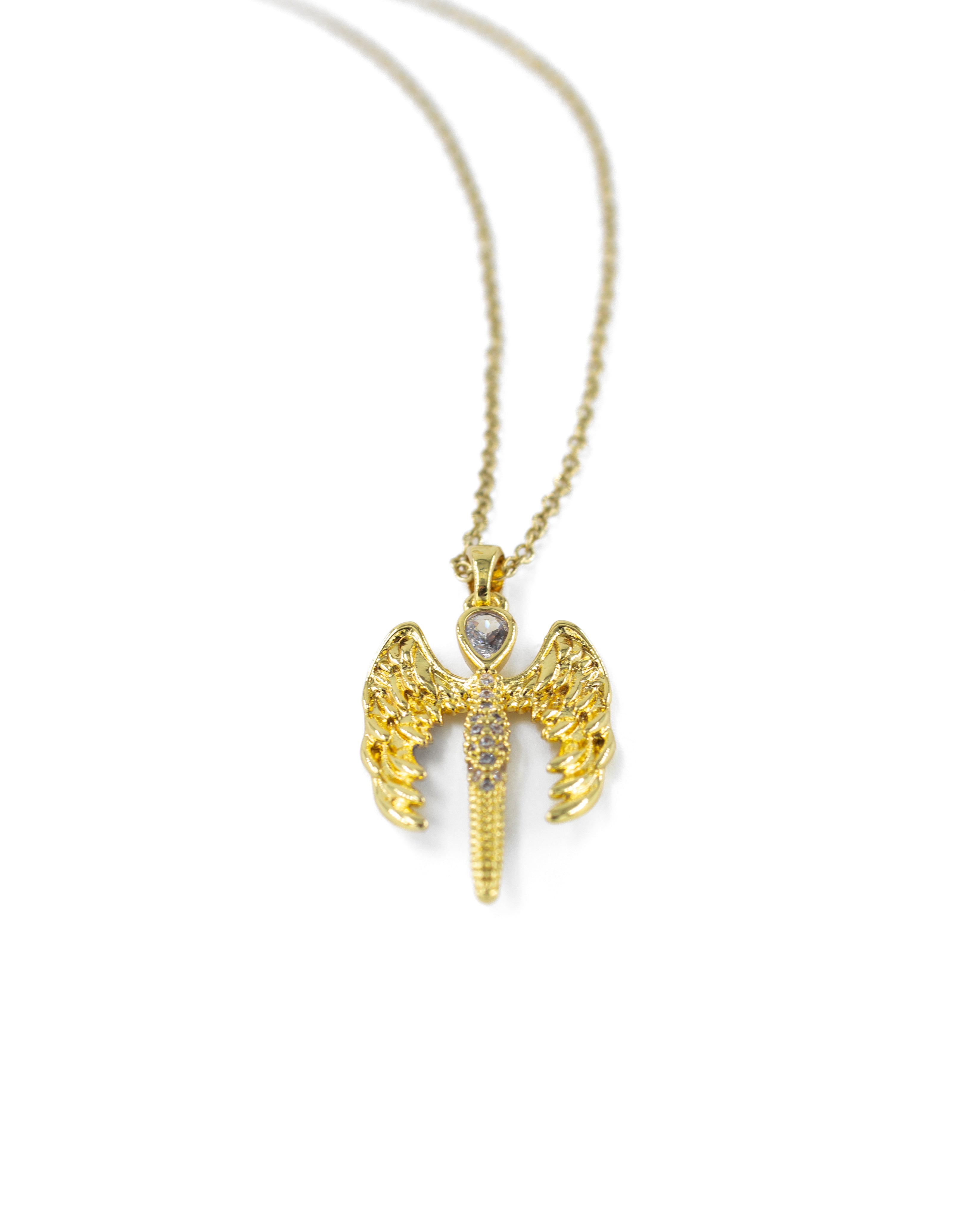 ALATUS MELEK MOTİFLİ ÇELİK KOLYE