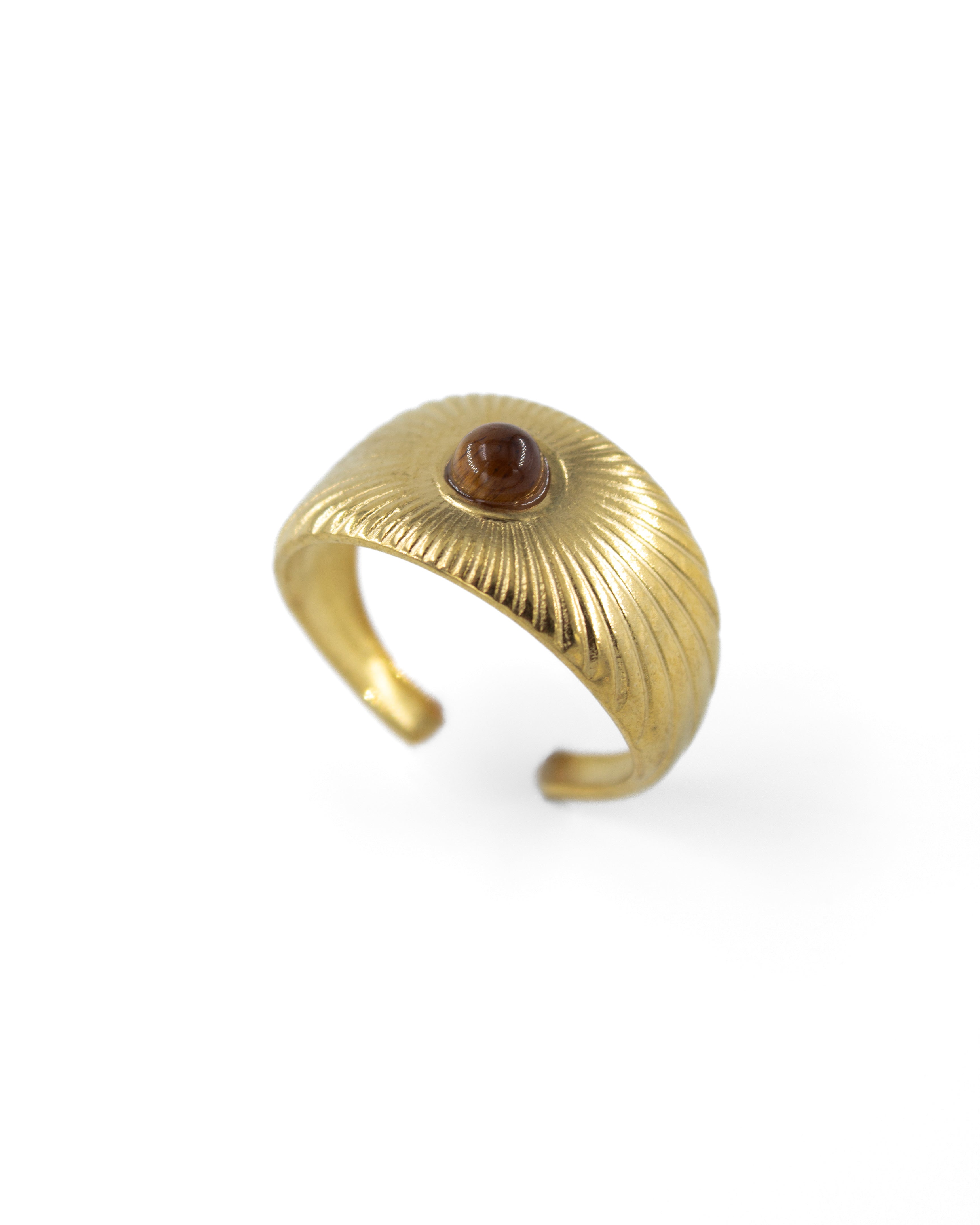 FULGOR İŞLEMELİ AYARLANABİLİR ÇELİK YÜZÜK