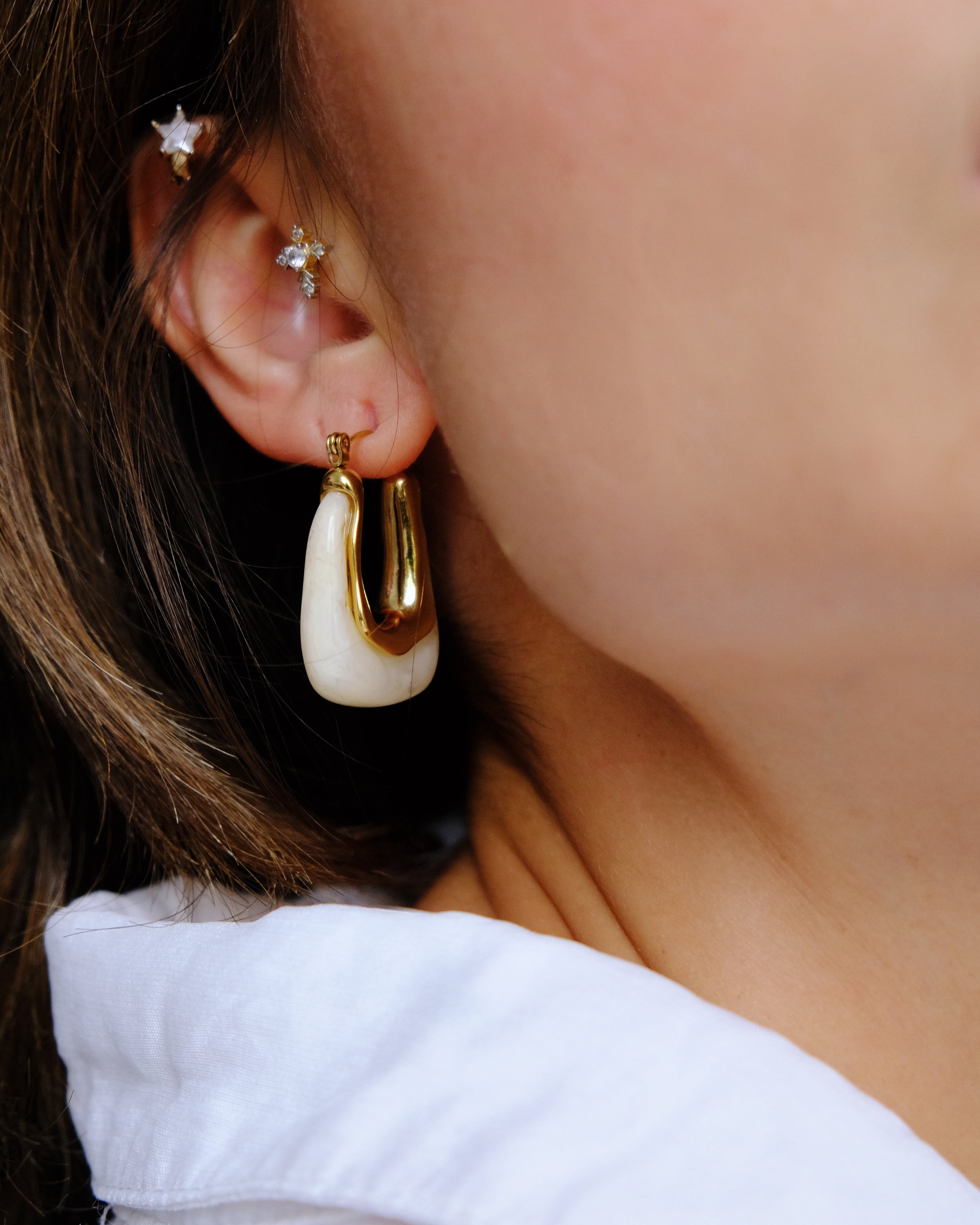 CRESMARA SEDEFLİ ÇELİK KÜPE