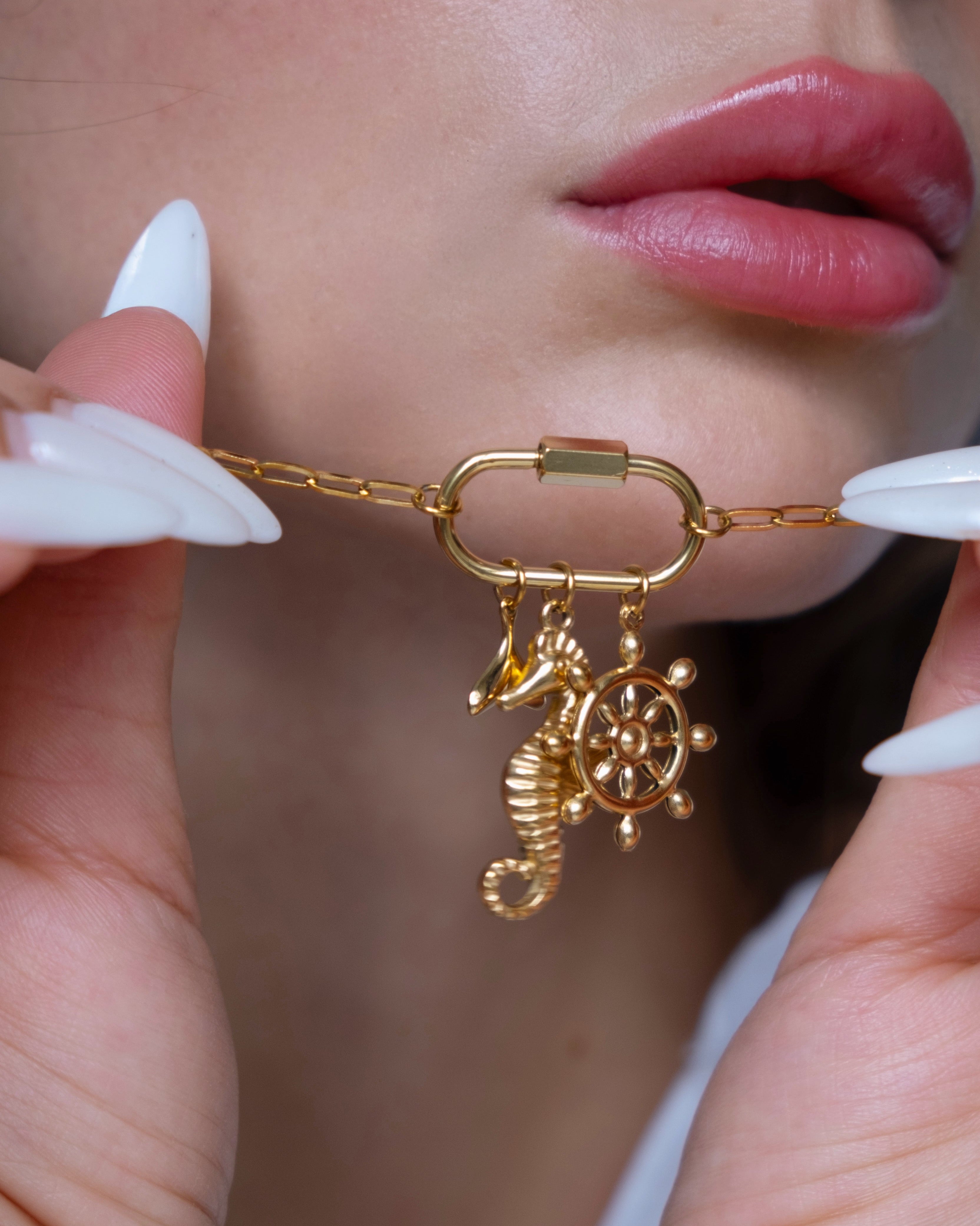 SEASPELL CHARMLI ÇELİK KOLYE