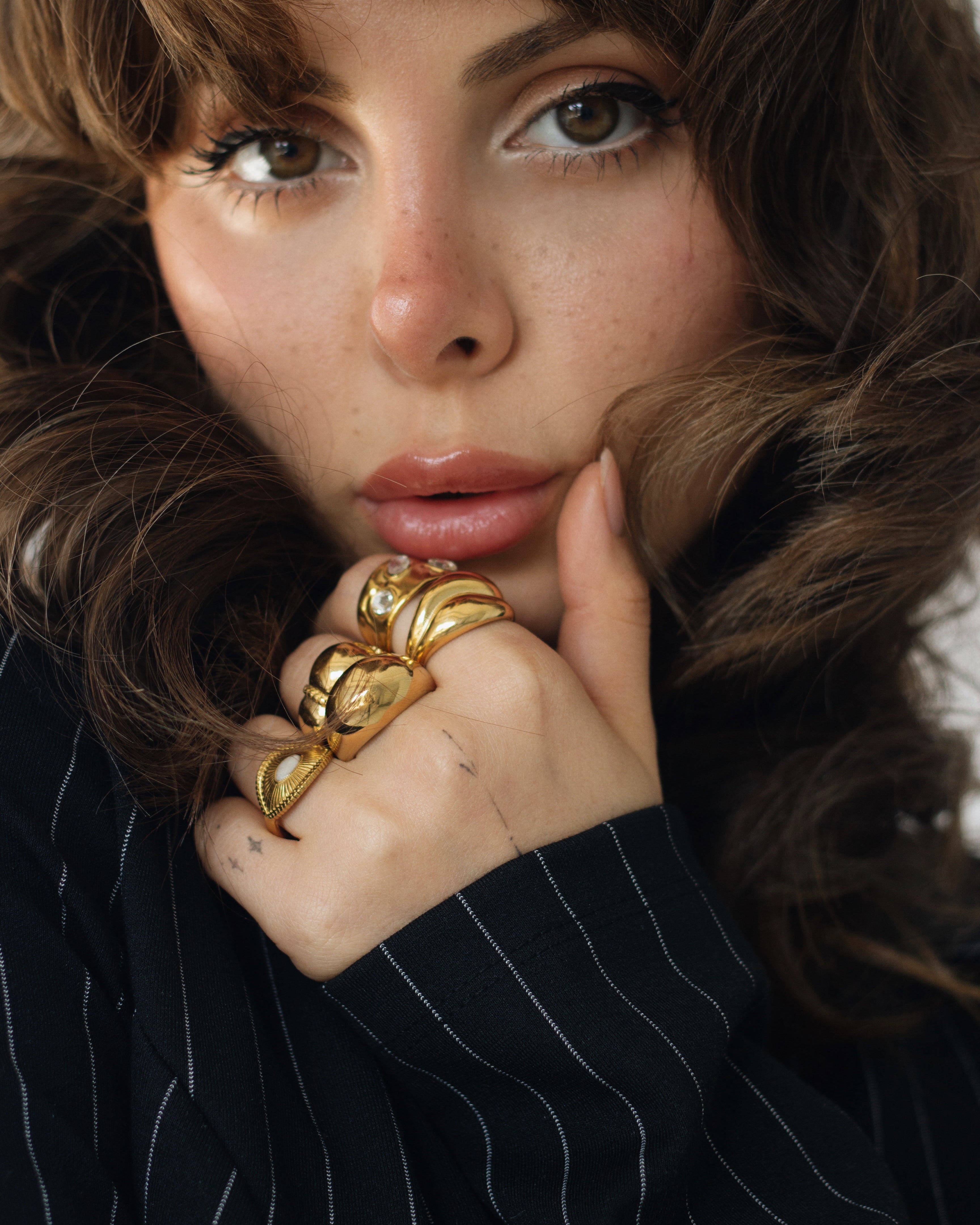 OCELYN TAŞLI AYARLANABİLİR ÇELİK YÜZÜK