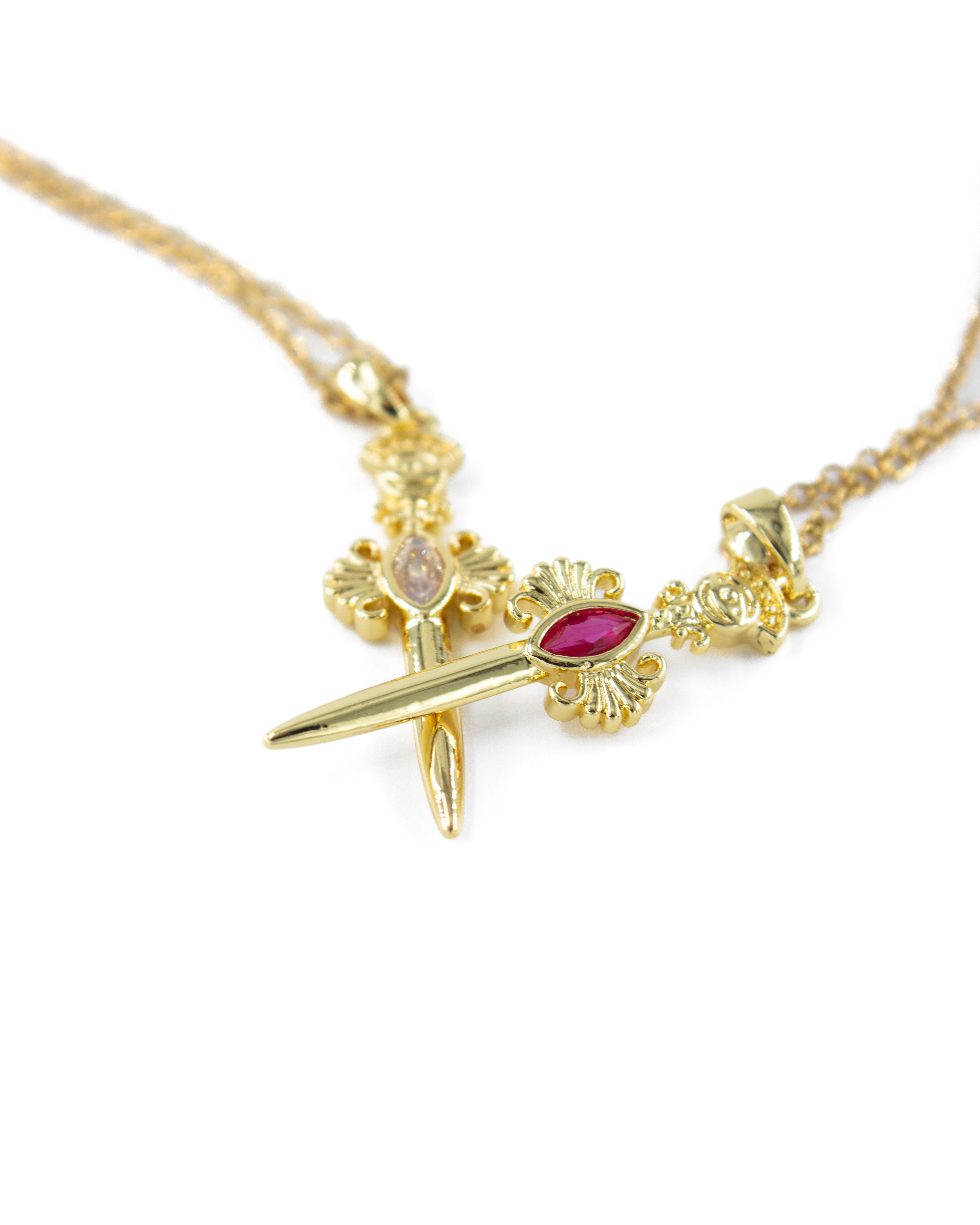 AZKARA TAŞLI ÇELİK KOLYE