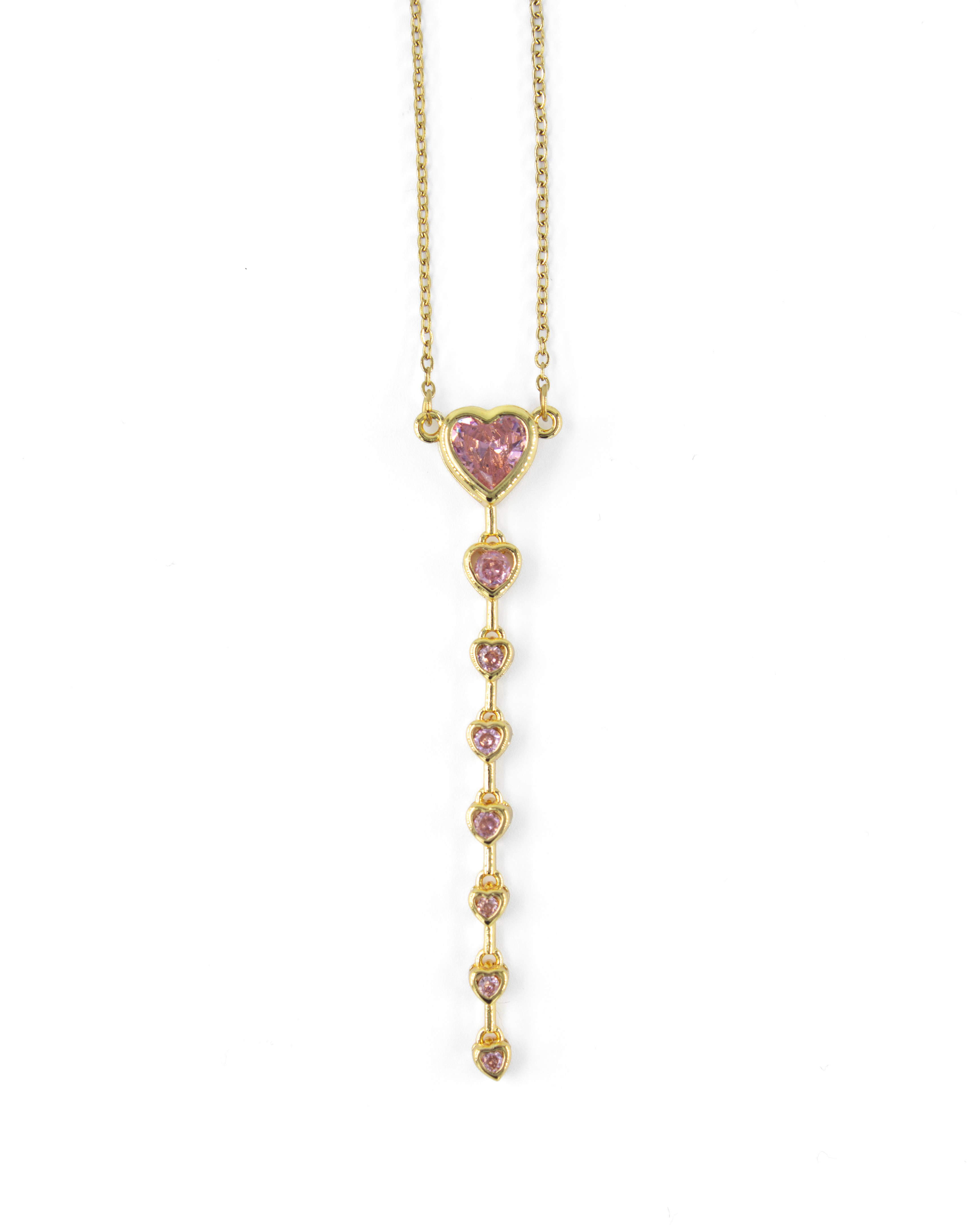 PINK DROPLET Y SERİSİ ÇELİK KOLYE