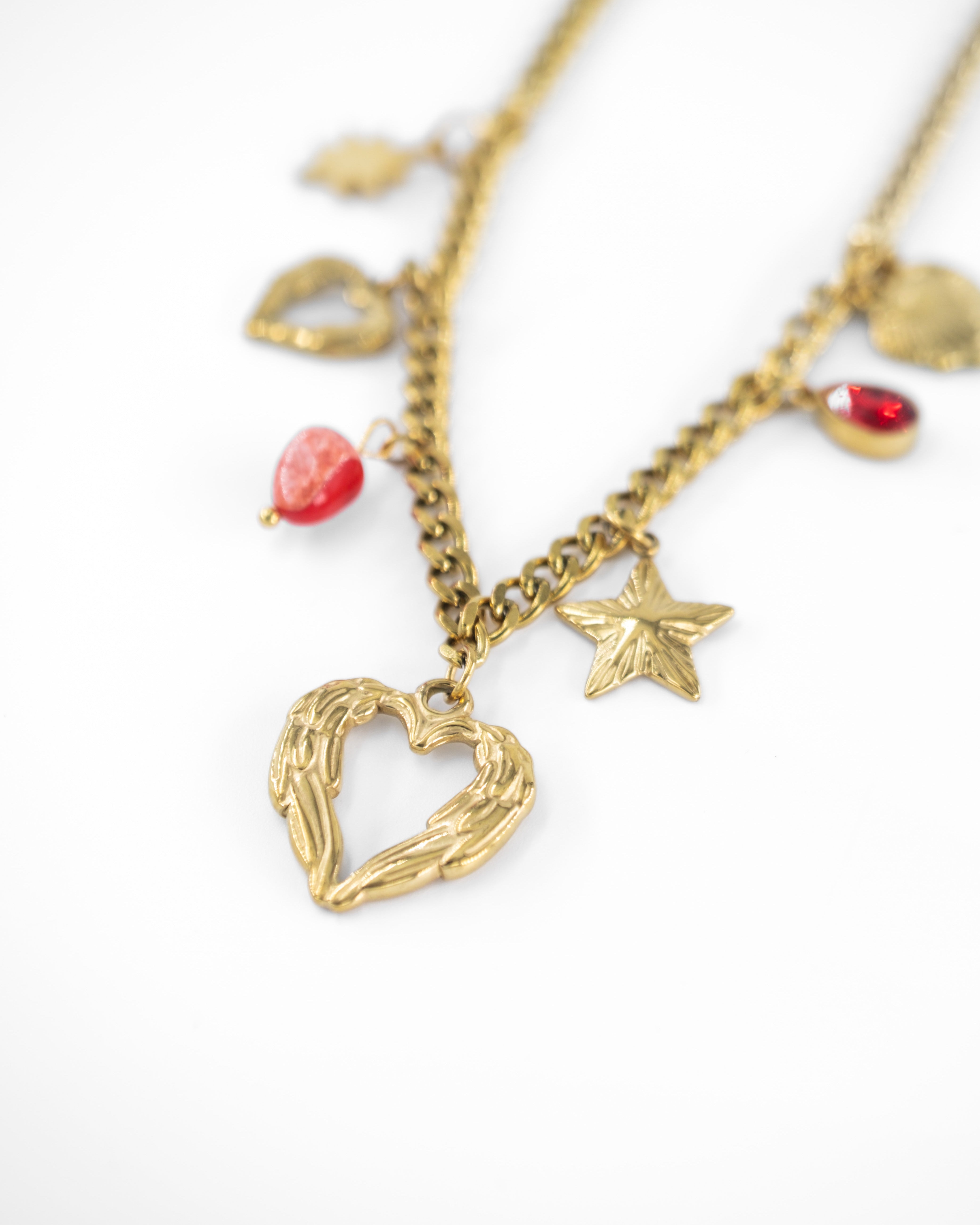 HEARTVINE CHARMLI ÇELİK KOLYE