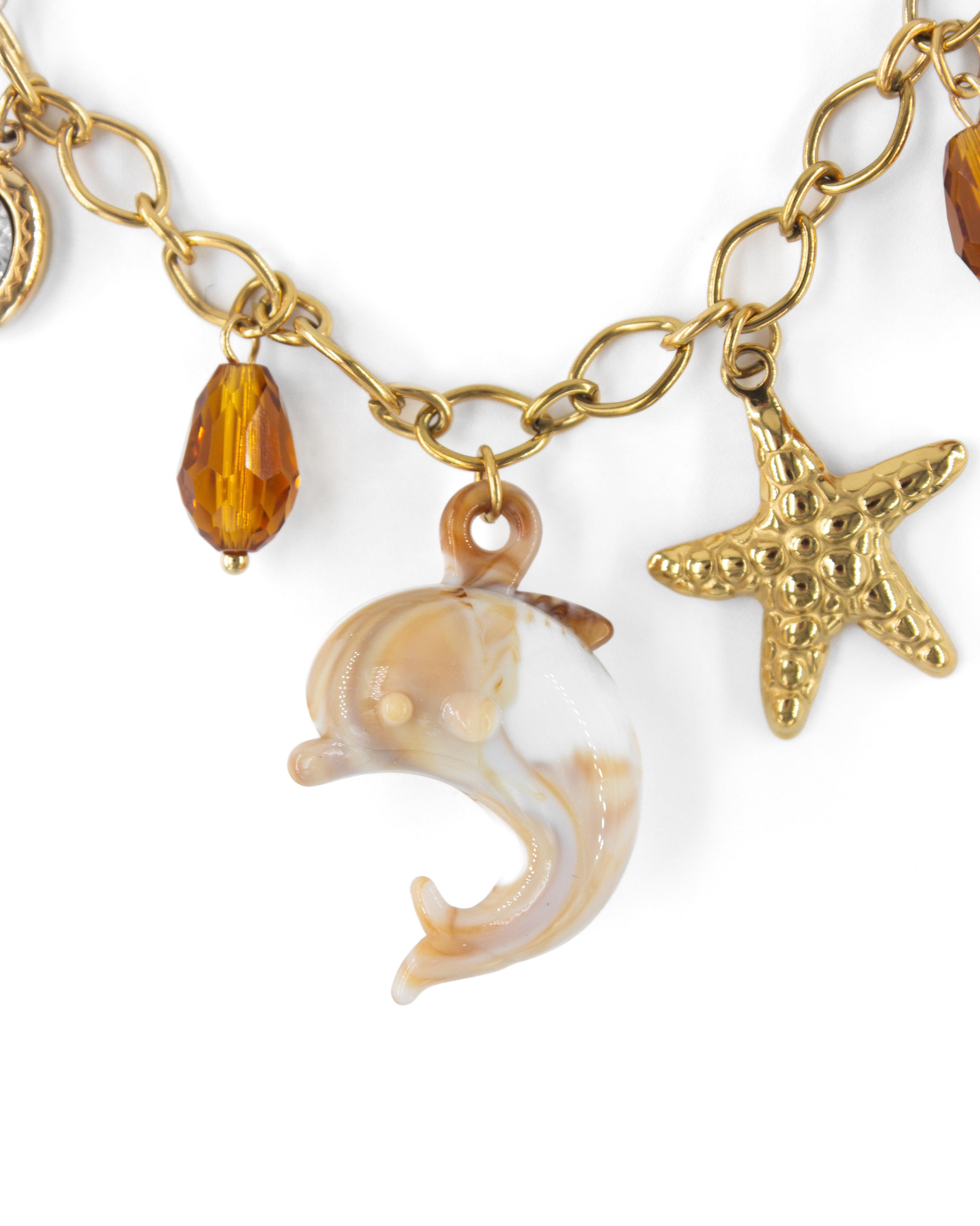 MISCEO CHARMLI ÇELİK KOLYE