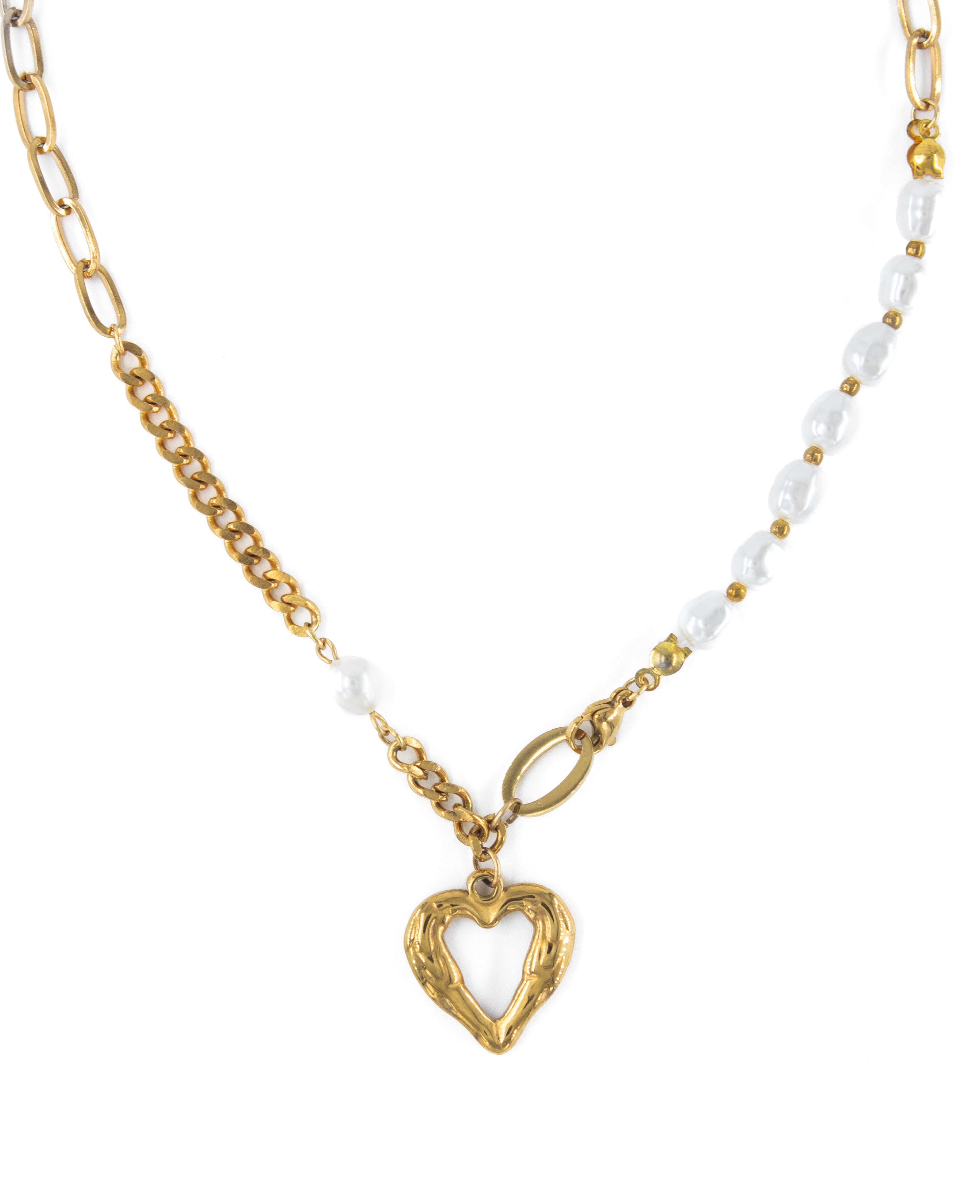 DISSIMILIS PEARL KALPLİ ÇELİK KOLYE