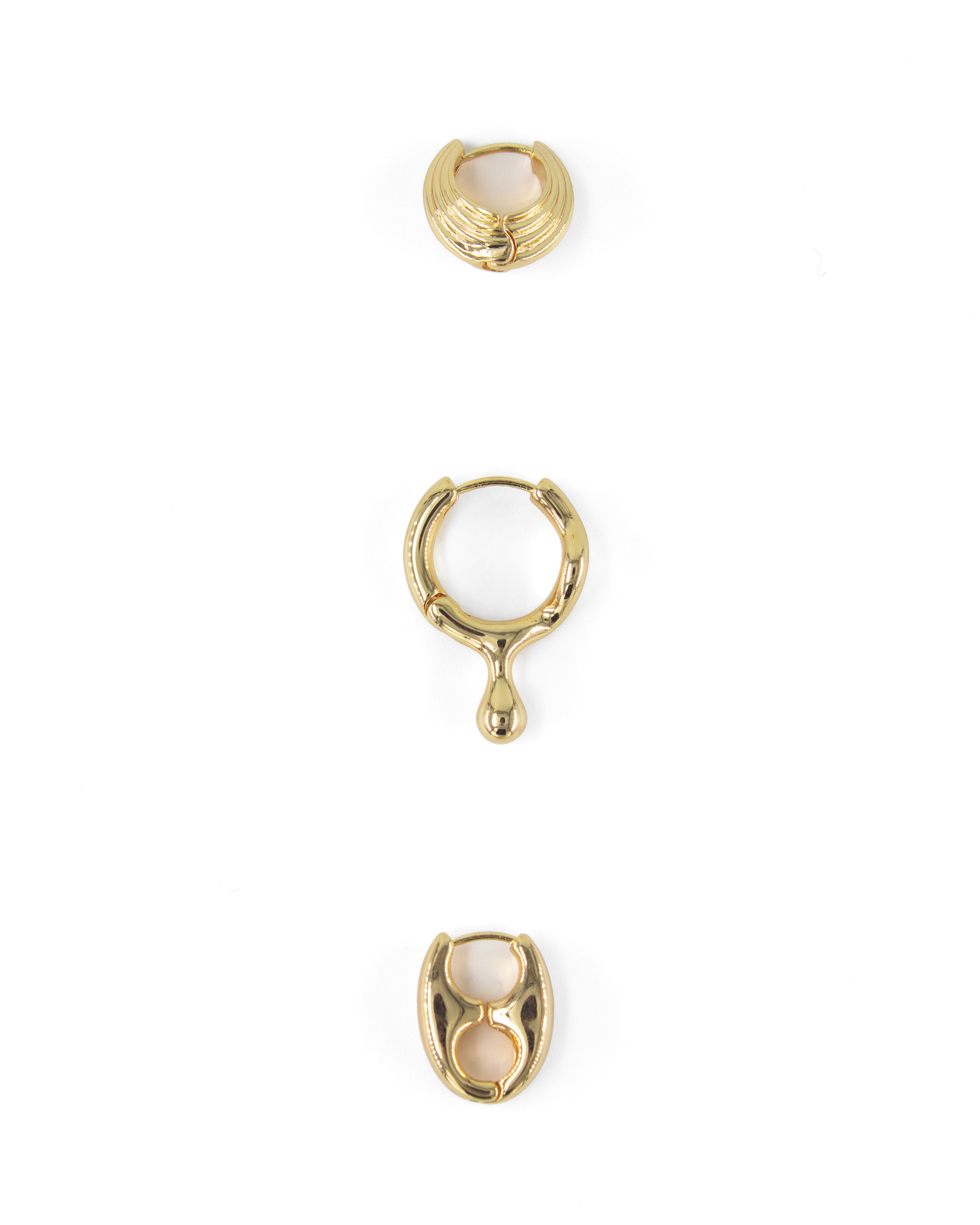 FLUITAS 3'LÜ ÇELİK KÜPE SETİ