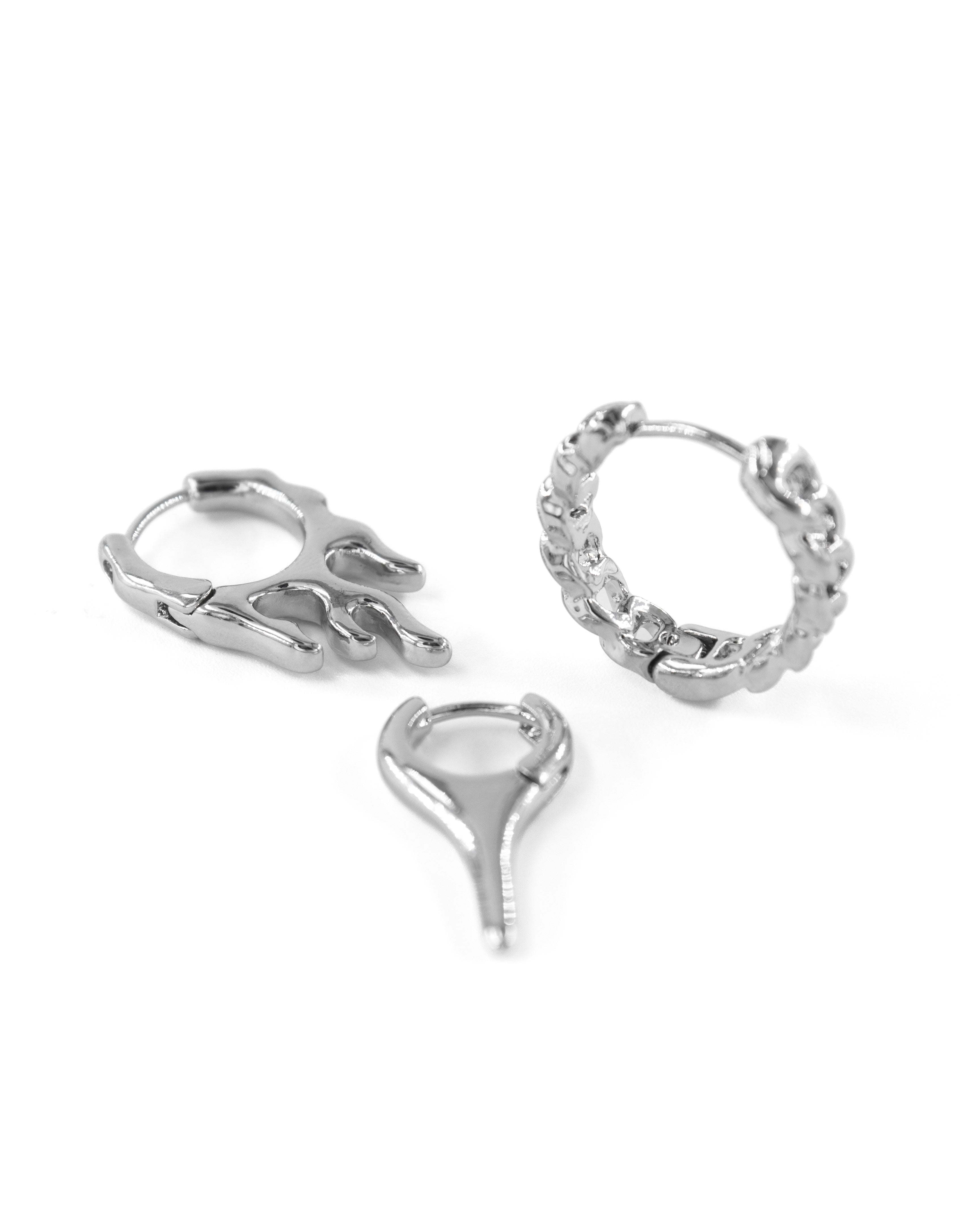 FLAMMA 3'LÜ ÇELİK KÜPE SETİ