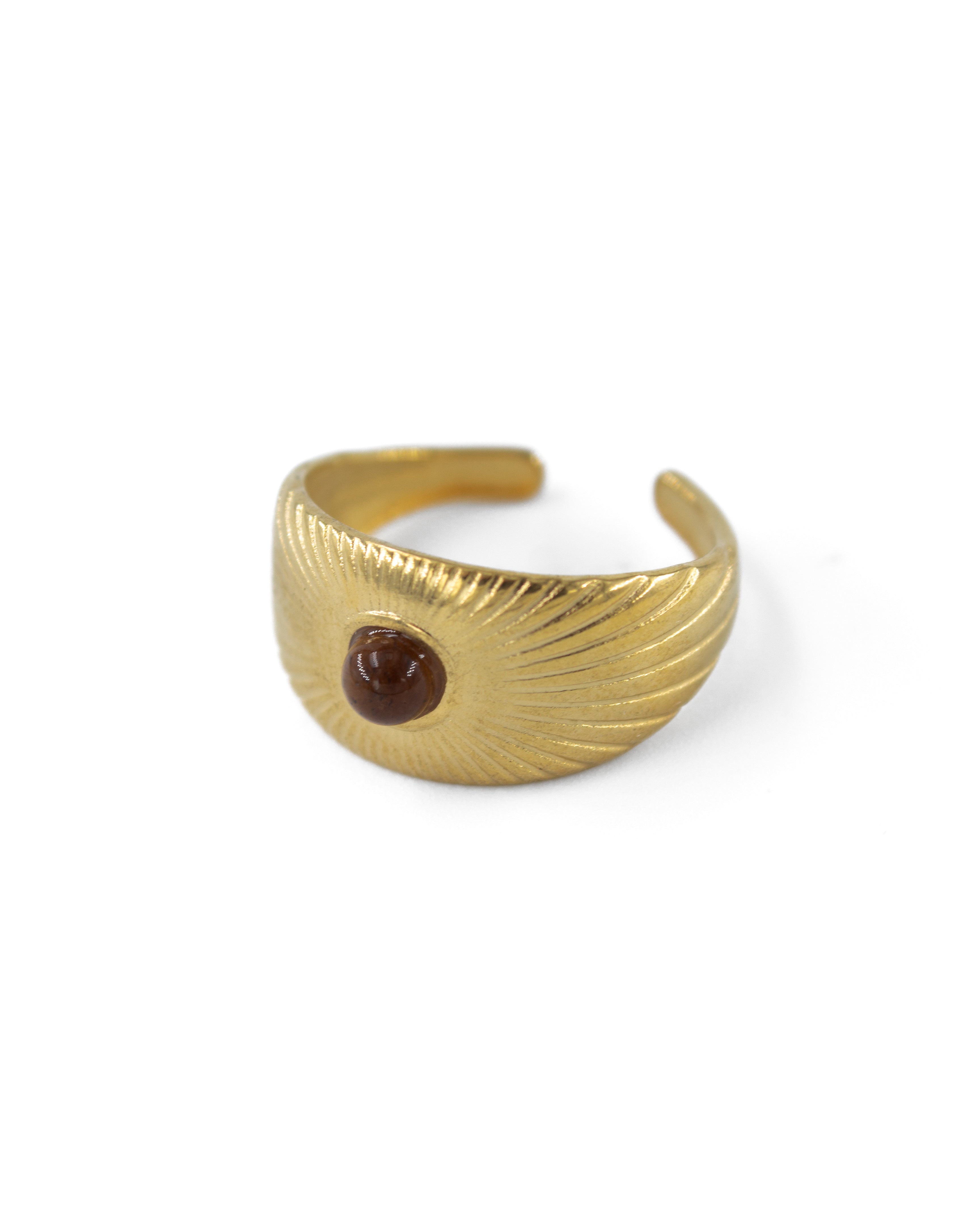 FULGOR İŞLEMELİ AYARLANABİLİR ÇELİK YÜZÜK