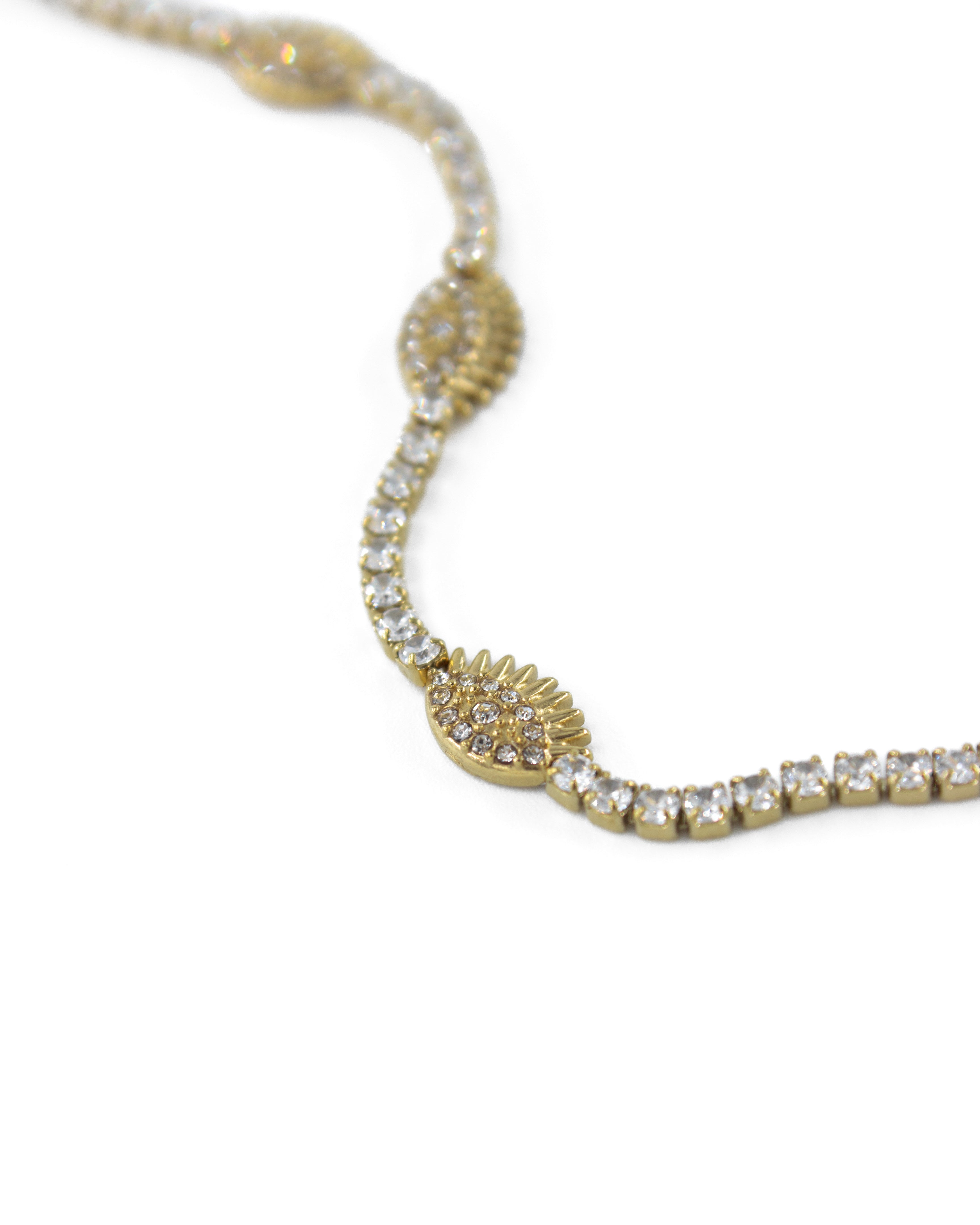 VIGILIA TAŞLI GÖZ MOTİFLİ ÇELİK BİLEKLİK