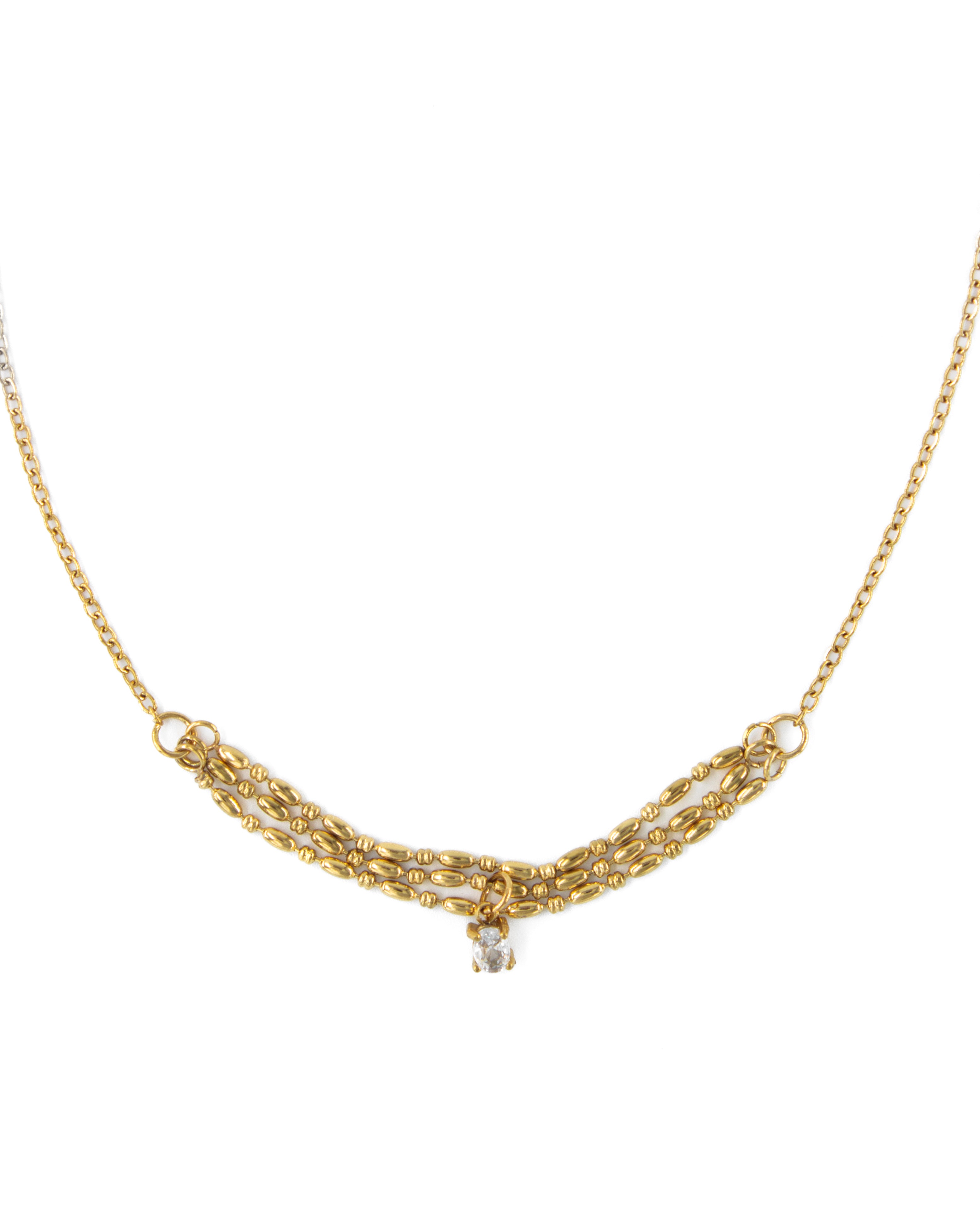 ÉTOILE MINIMAL TAŞLI ÇELİK KOLYE