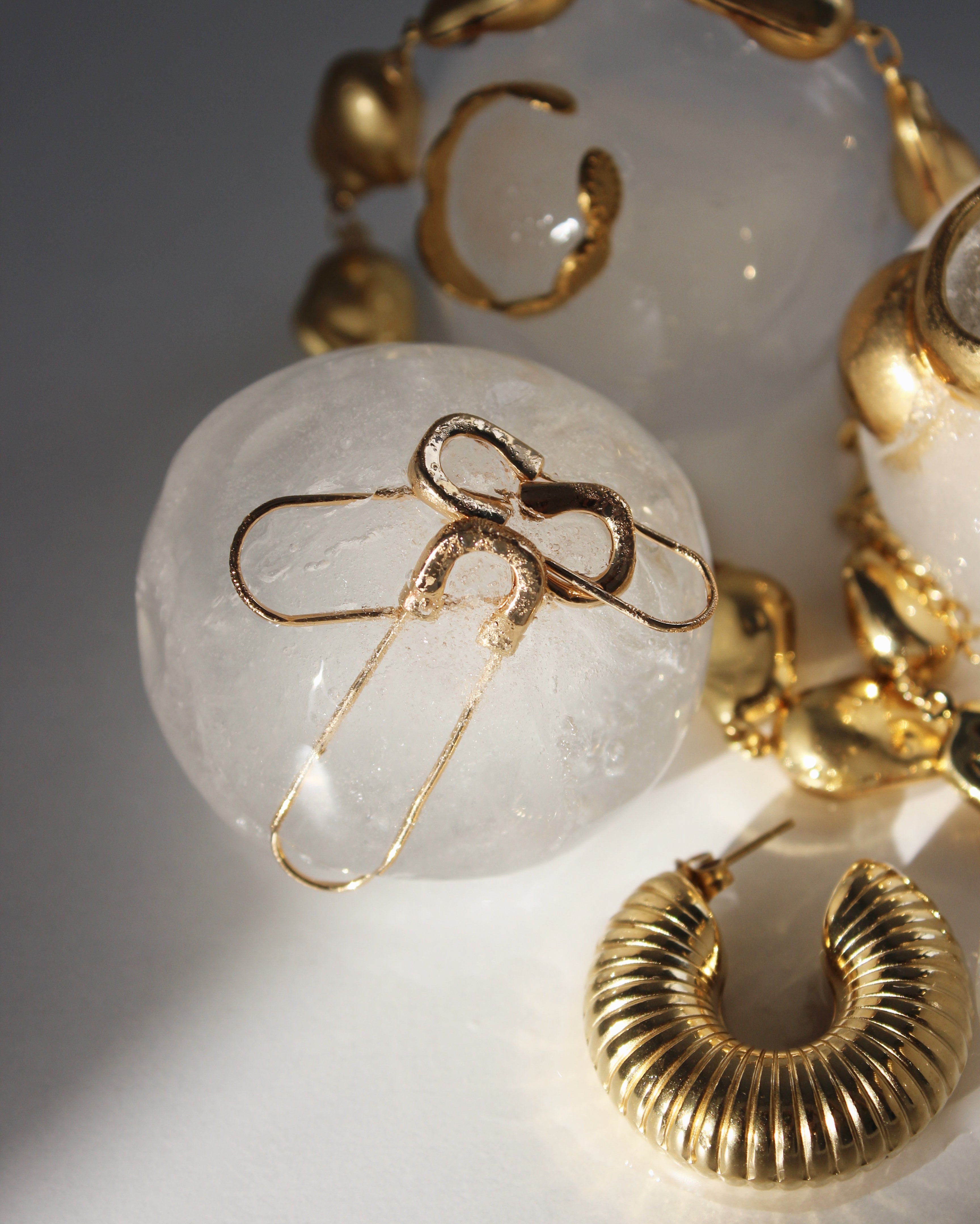 FIBULATUS GOLD ÇELİK 3'LÜ KÜPE