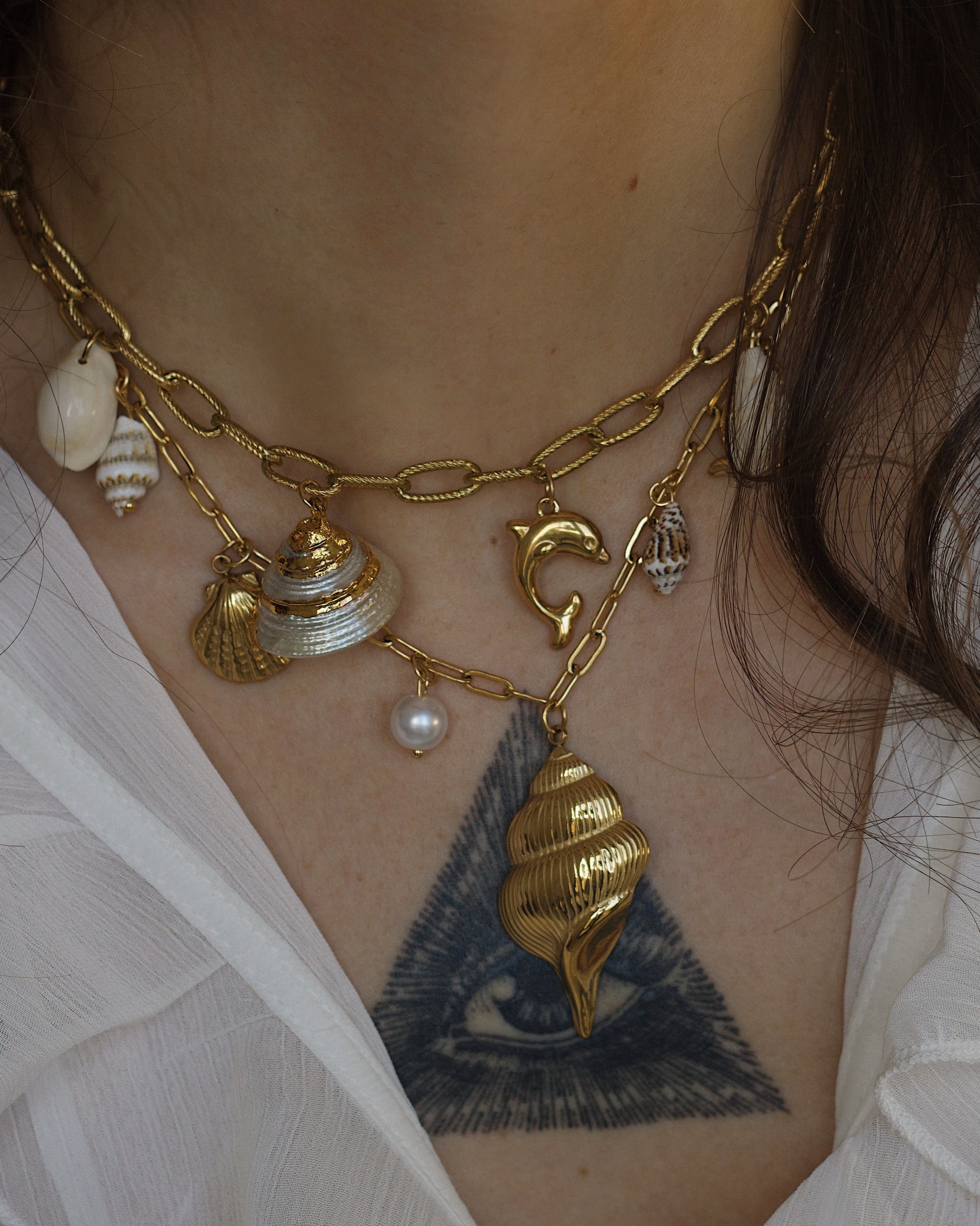 CLAMOR CHARMLI ÇELİK KOLYE